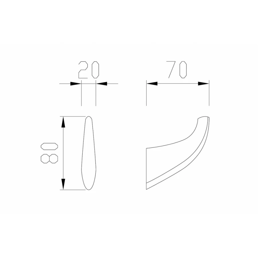 Крючок Abber Nord хром AA1550