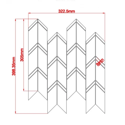 Мозаика Orro Mosaic Стоне Атлантида 94х38 и 38х8 белая 32,25х30,5 см