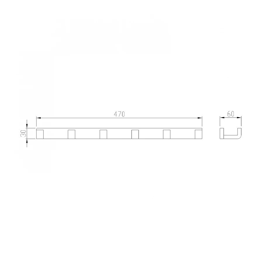 Вешалка на 6 крючков Abber Westen хром AA1752