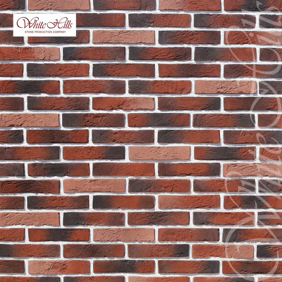 Плитка под кирпич White Hills Бергамо Брик 370-70 22,5x4,9х1,2-1,4 см