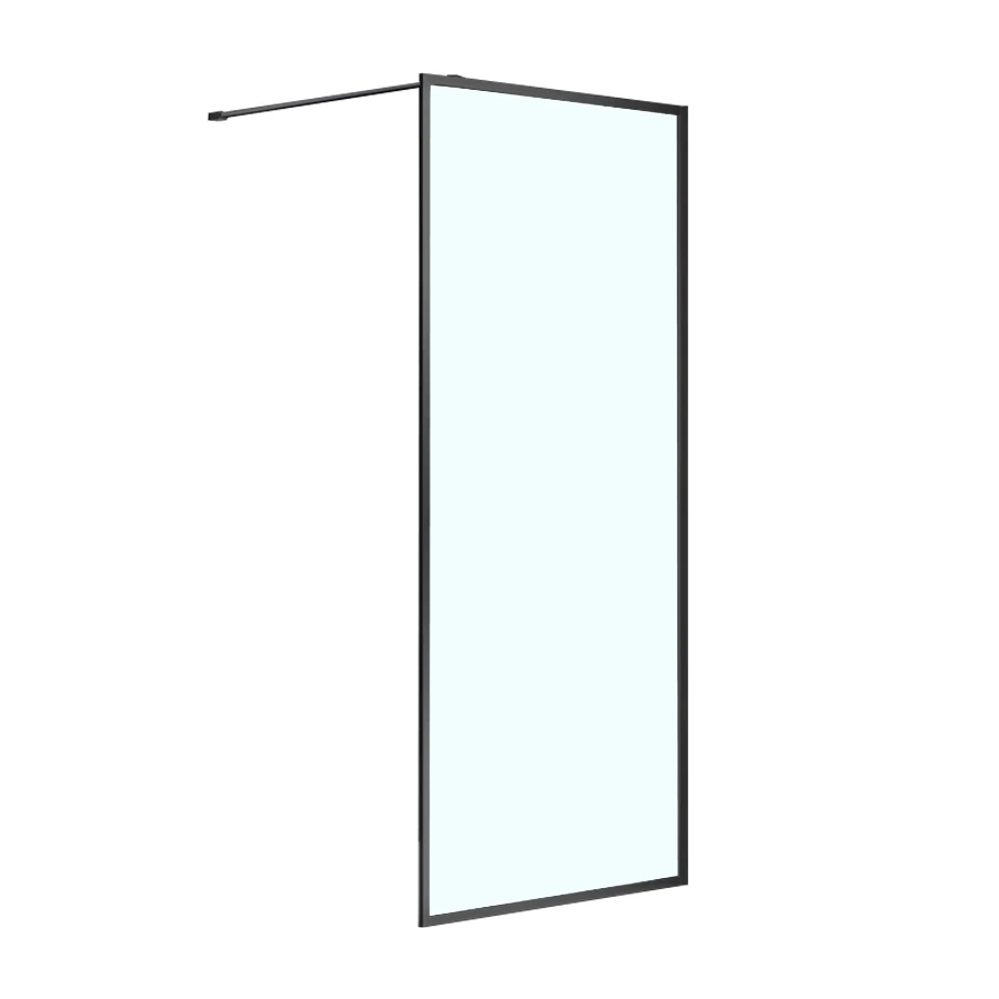 Душевая перегородка Azario Richmond Walk-in прозрачное стекло 6 мм цвет профиля черный AZ-NAG 6310 1000 black 100х200 см