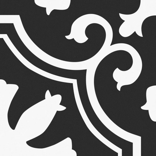 Керамогранит Keros Ceramica Valencia Night черно-белый 25*25 см