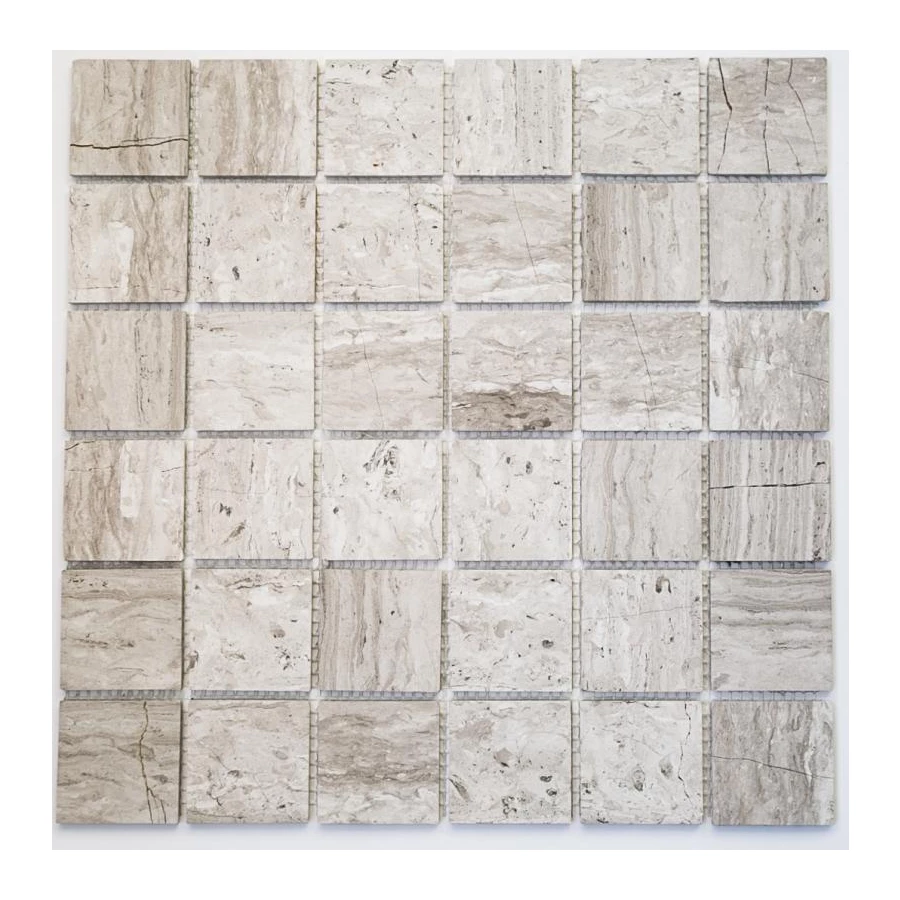 Мозаика Bonaparte Каменная мозаика Ottawa Pol 48х48 серая 30,5х30,5 см