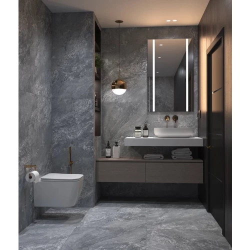 Керамогранит Meili Ceramic Storm Dark Grey Matt матовый серый 160х80 см