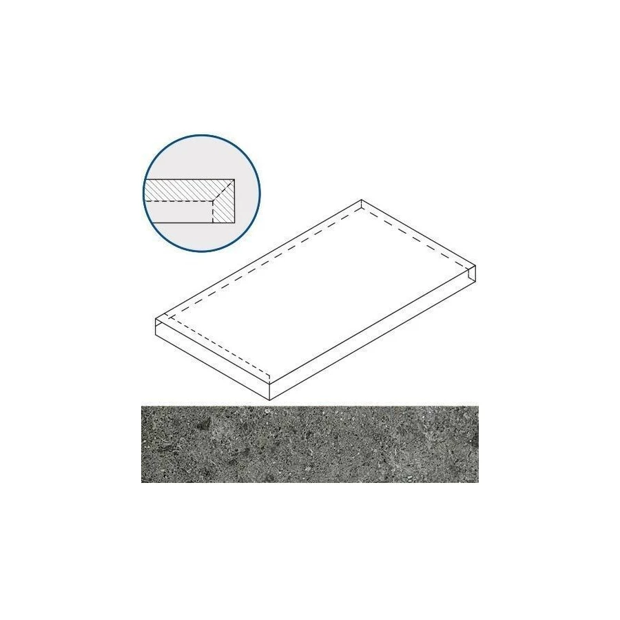 Ступень угловая левая Italon Дженезис Грэй Х2 620070001075 60х33 см