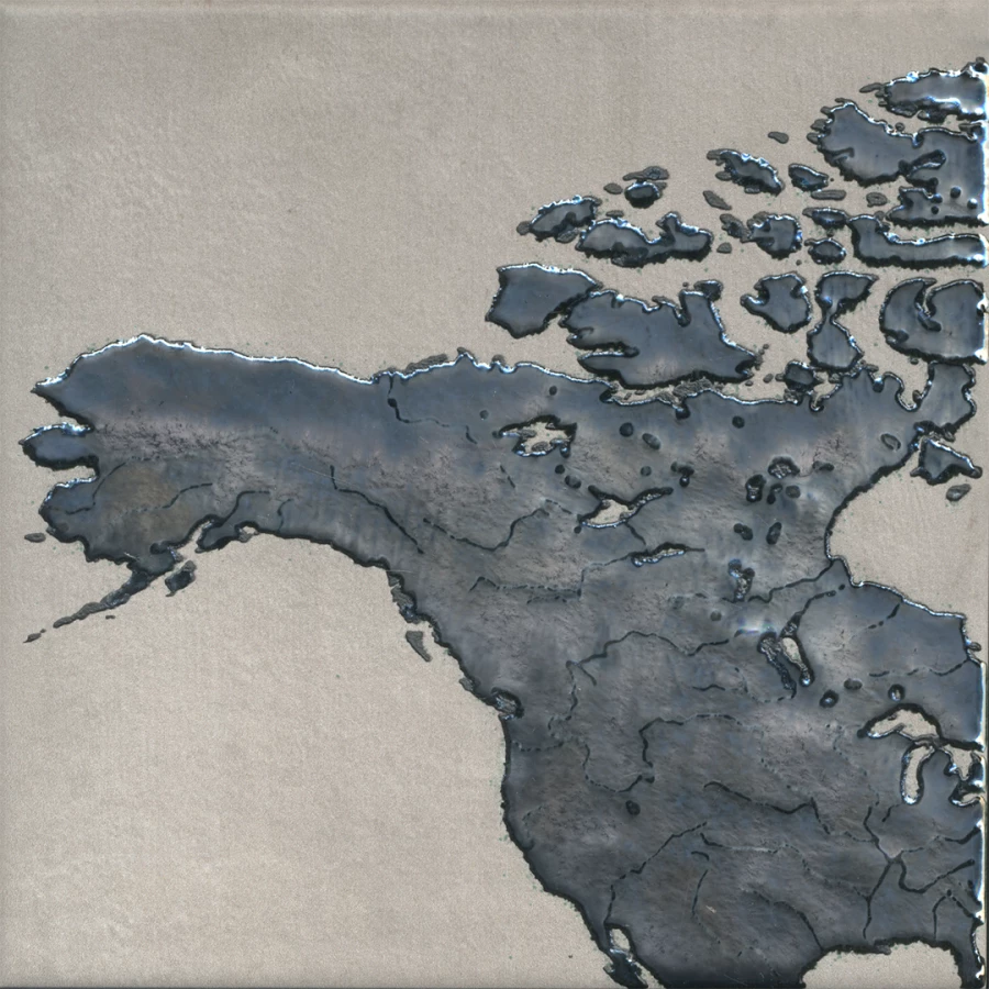 Панно Kerama Marazzi Вокруг Света 8 частей 20х20 полуматовое серо-бежевое OS/A249/8x/5285 80x40 см