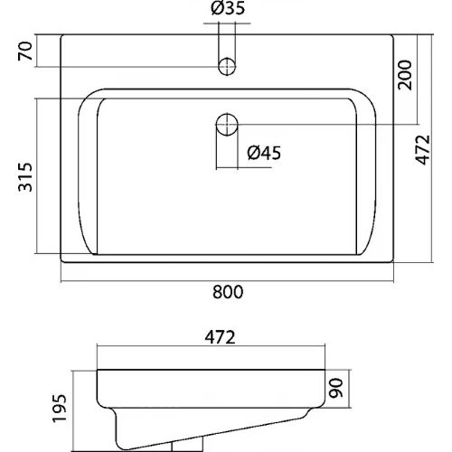 Раковина Santek Тигода 80 1.WH30.2.084 80х47,2 см