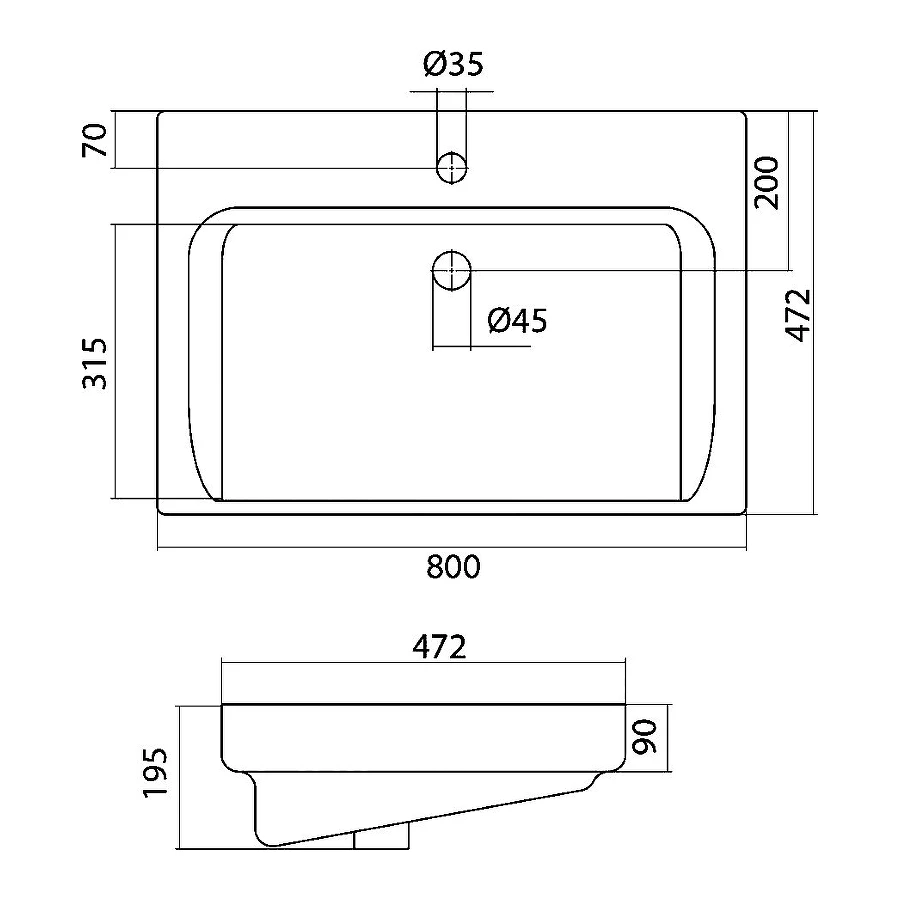 Раковина Santek Тигода 80 1.WH30.2.084 80х47,2 см