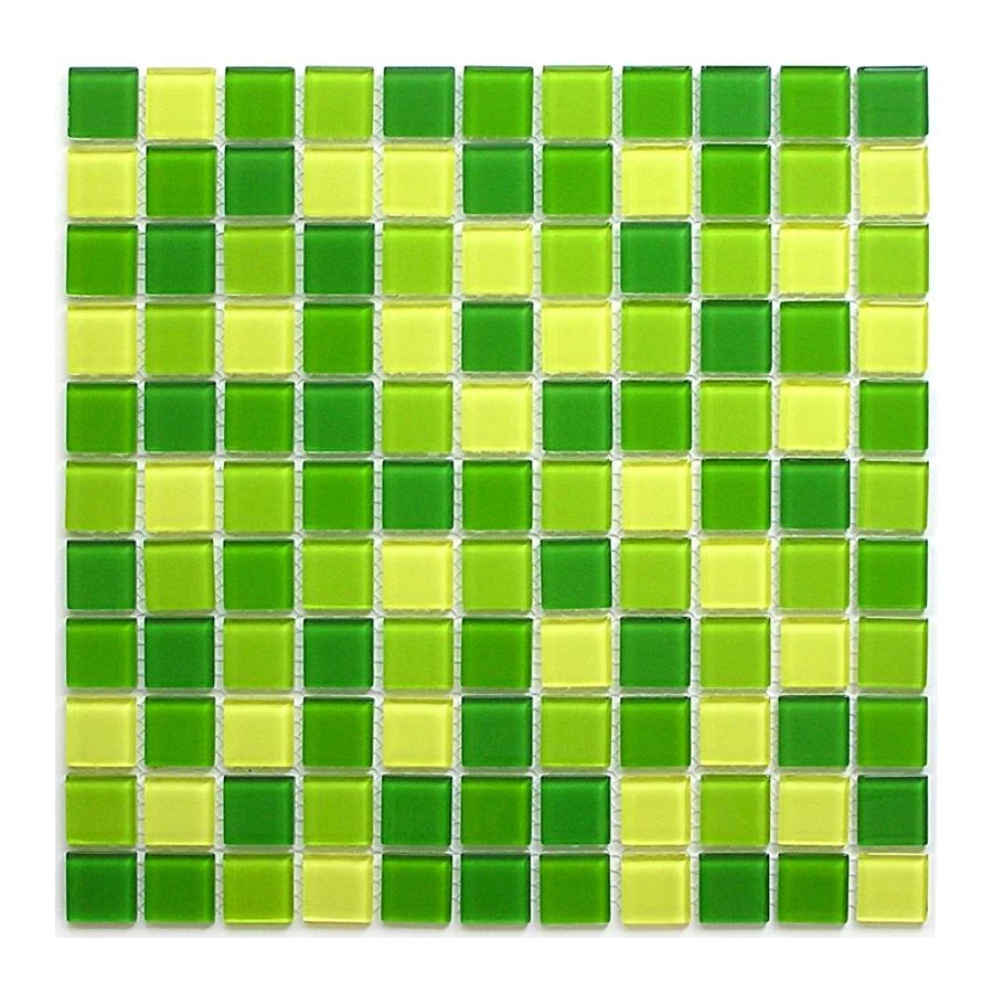 Мозаика Bonaparte Стеклянная мозаика Apple mix 25х25 глянцевая зеленая 30х30 см