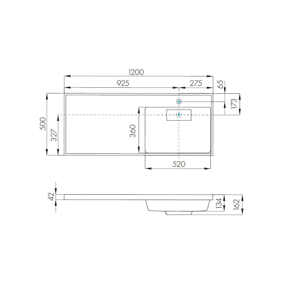 Раковина Акватон Лондри 1A72243KLH010 120x50 cv