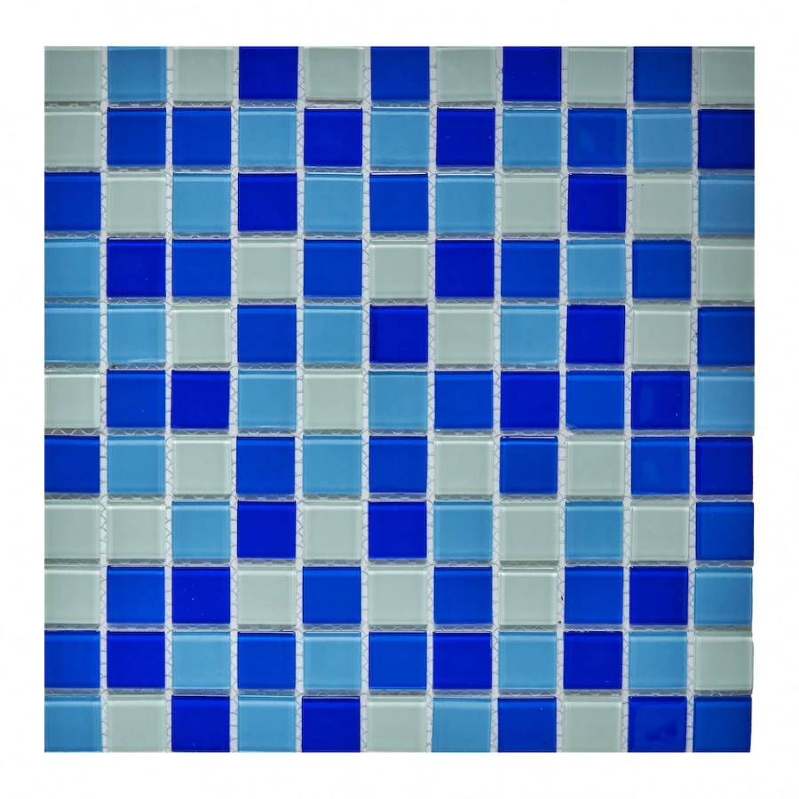 Мозаика из стекла Pixel mosaic Crystal Glass чип 25х25 мм сетка Pix002 30х30 см