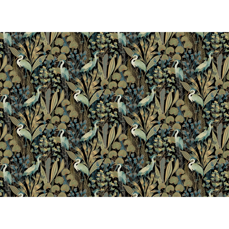 Обои винил на флизелине Grandeco Ciara Синий Черный Коричневый A 63201 10,05х0,53 м