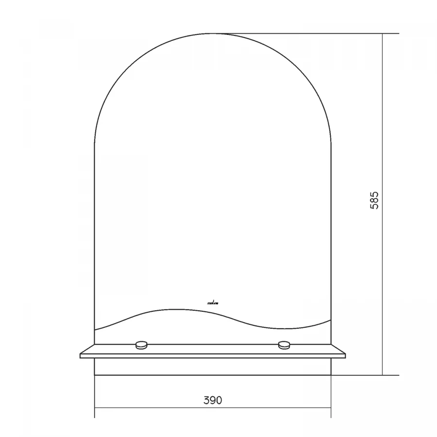 Зеркало MixLine Амели с полкой 552587 39x58.5