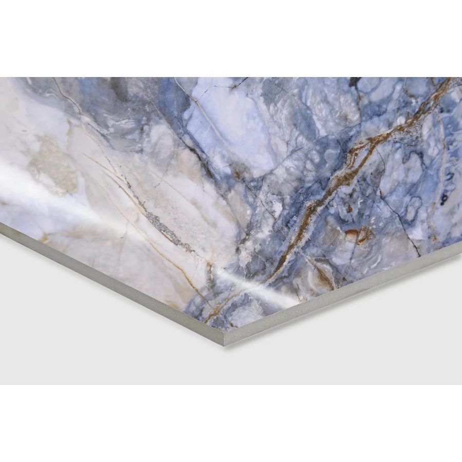 Керамогранит Arcadia Ceramica Bergamo Blue High Gloss синий HG2006-A 120х60 см