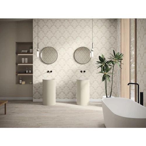 Плитка настенная Ape Ceramica Bellagio Base Mandorla Rect матовая бежевая A042434 120х60 см