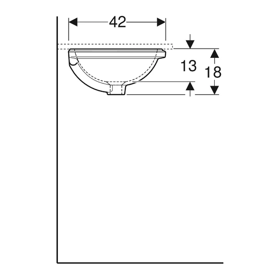 Раковина встраиваемая Geberit VariForm 500.744.01.2 39x39 см