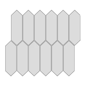 Мозаика ТехноАрт керамогранит Соты-трапеция Р19 90х40 многоцветная 20x18 см