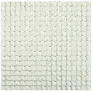 Мозаика Bonaparte Стеклянная мозаика Apollo 15х15 белая 30х30 см