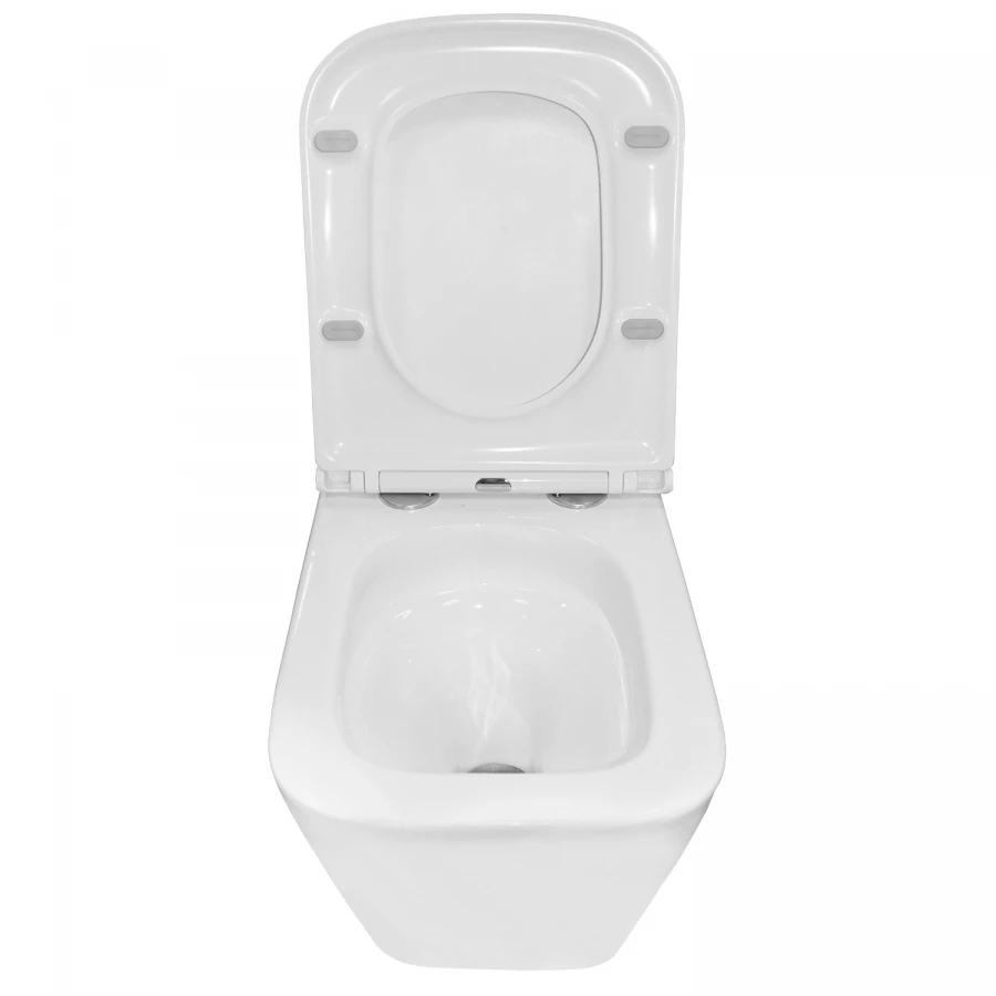 Унитаз подвесной Azario Teramo безободковый слив торнадо в комплекте с сидением микролифт AZ-0052-UQ3 34х49х35 см