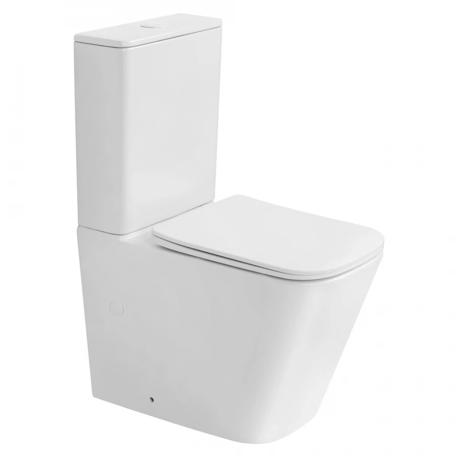 Унитаз Abber Rechteck компакт белый матовый безободковый смыв торнадо AC1210TMW