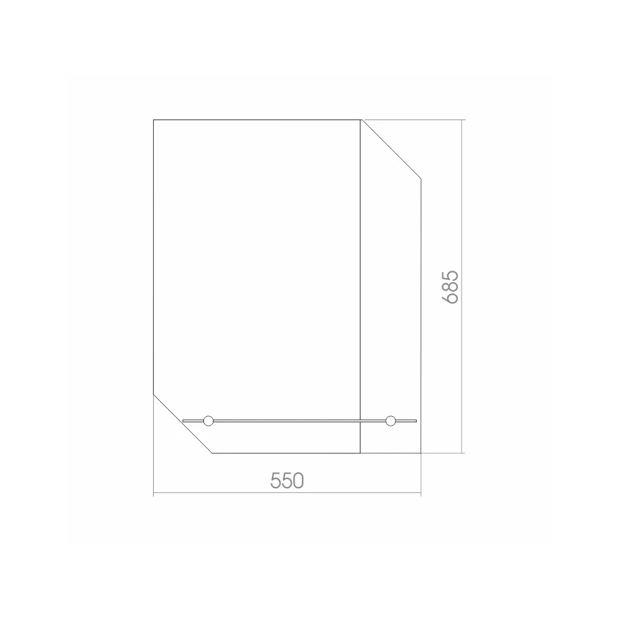 Зеркало Silver Mirrors с полкой Квадро 00000040 55x68.5 см