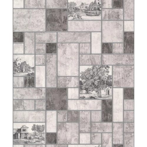 Обои бумажные Palitra Home HomeColor Holly серые HC11011-14 0.53х10.05 м