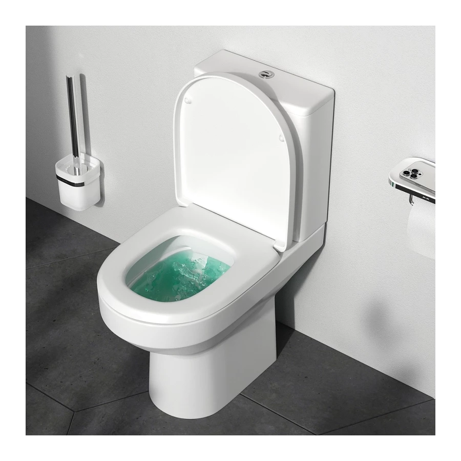 Напольный унитаз-компакт безободковый Spirit V2.0 Am Pm FlashClean без сиденья C708600WH