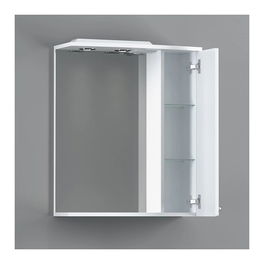 Зеркальный шкаф с подсветкой Damixa Palace One правый белый глянец M41MPR0601WG 60 см