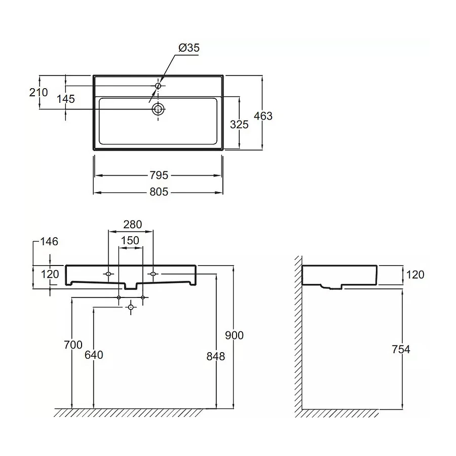Керамическая раковина Jacob Delafon Vivienne белая EXBI112-00 80х46 см