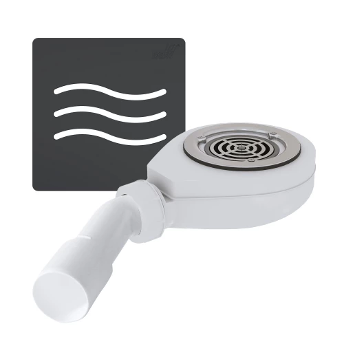 Сифон для душевых поддонов RGW S-016-1 Волна Графит 502411161-02 90 мм