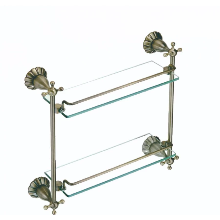 Полка прямая двойная стеклянная Savol S-08922C 40 см