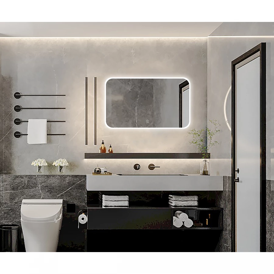 Зеркало Azario подсветка сенсорный выключатель с функцией диммера AZ-Z-018CS 100х60 см