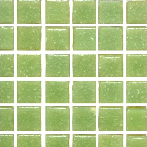 Стеклянная мозаика JNJ Mosaic Normal сетка 1x1 глянцевая зеленая AS75 31,8х31,8 см
