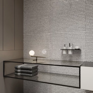 Керамогранит Creanza Bierzo Bisazza White Glue Art 3D-глазурь матовый белый GL1002-A 120х60 см