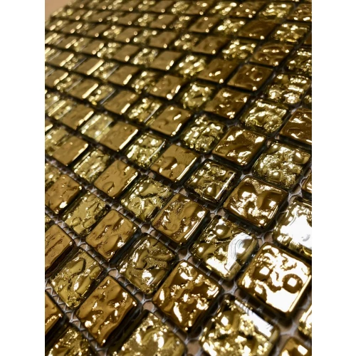 Мозаика Orro Mosaic Гласстоне Золотой Риф 15х15 глянцевая золотая 30х30 см