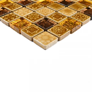 Мозаика Bonaparte Керамическая мозаика Morocco Gold 23х23 глянцевая коричневая 30х30 см