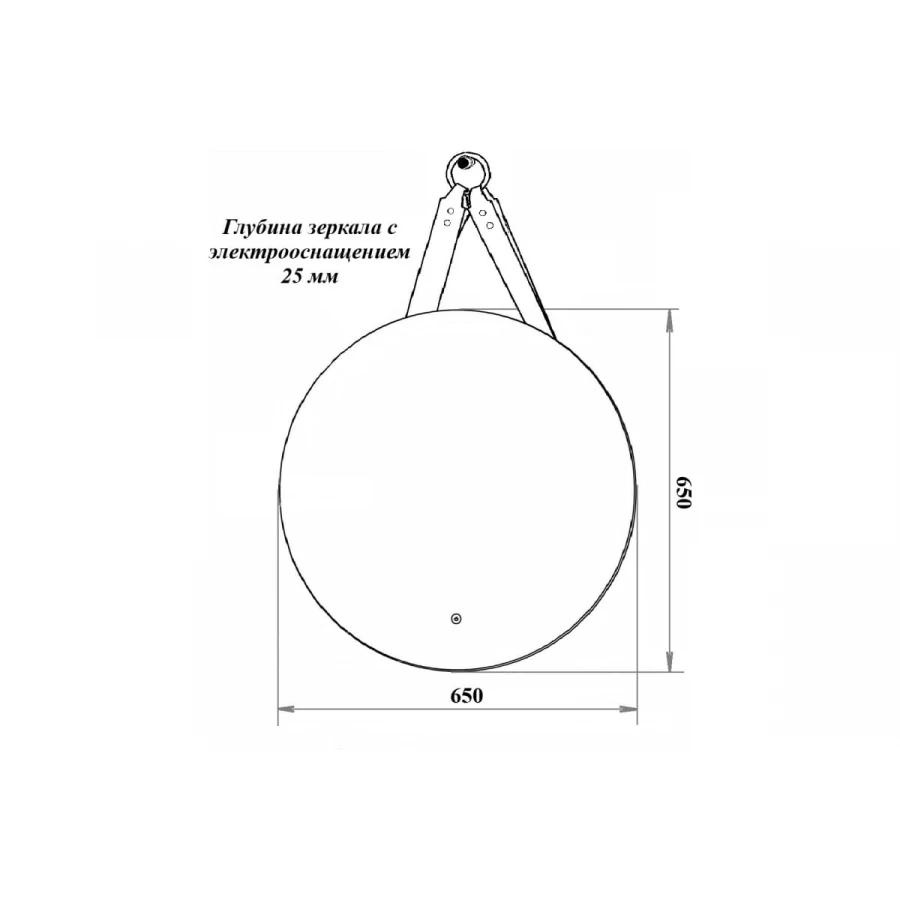 Зеркало Runo с подсветкой Руан Led ЗЛП2485 65x65 см