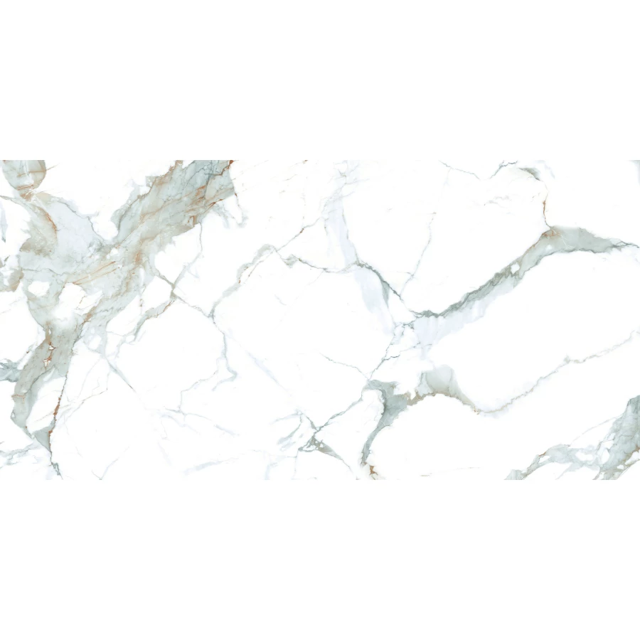 Керамогранит lamore Ceramic Gloss 60х120 Geo Bianco глянцевый бело-серый 60/120-026 120х60 см