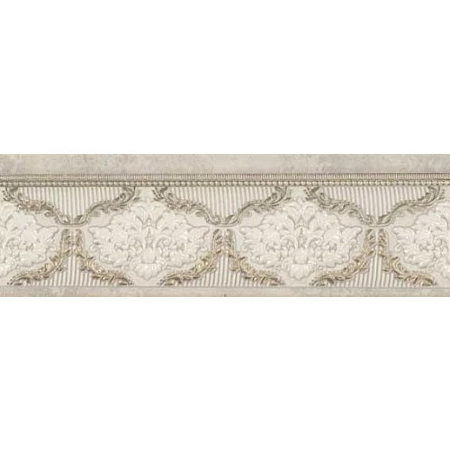 Бордюр Ape Ceramica Cenefa Mito Pearl серый 8х25 см