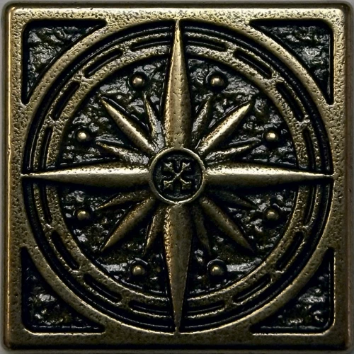 Металлическая плитка Kavarti - Compass 5х5 см 