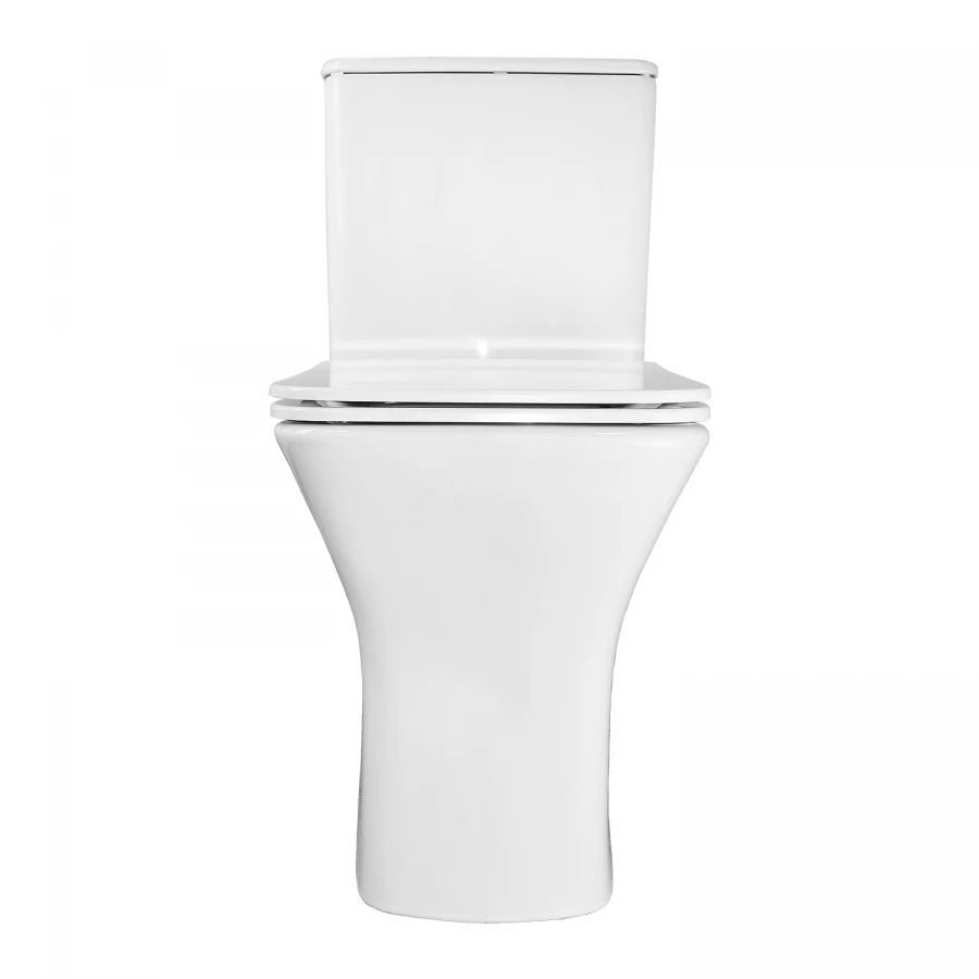 Унитаз-компакт Azario Fretta Round N напольный безободковый c быстросъемным сиденьем микролифт AZ-1038A N 34х65х77 см