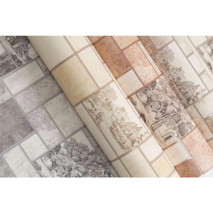 Обои бумажные Palitra Home HomeColor Holly бежевые HC11011-28 0.53х0.05 м