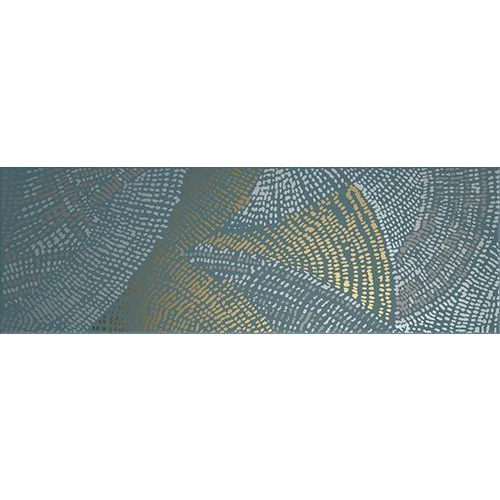 Керамическая плитка Domino Dec. Diamond draw petroleum gold зеленый 60х20 см