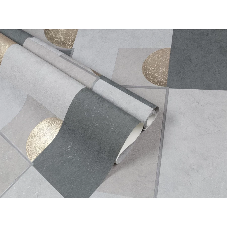 Обои флизелиновые Palitra Home Eclipse серые HC72080-47 1,06х10,05 м