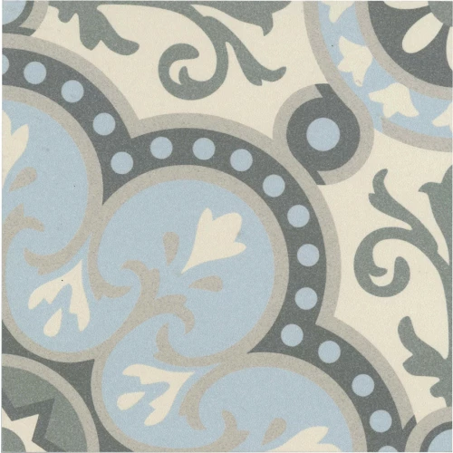 Керамогранит Revoir Paris Бель Истуар Лисетте / Bel Histoire Lisette матовый голубой VVS1515_024 15х15 см