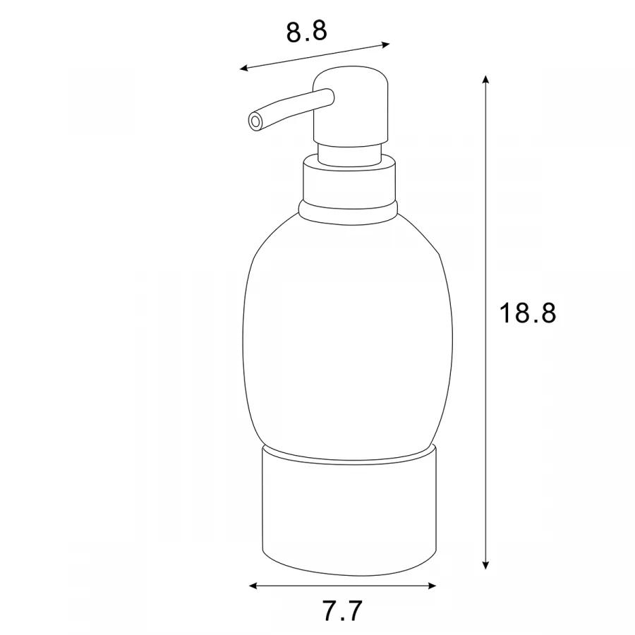 Дозатор жидкого мыла Azario Elvia керамический настольный бронза AZ-128-A