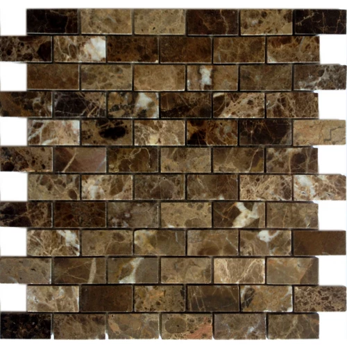Мозаика из натурального камня Caramelle Mosaic Emperador Dark POL коричневый 29,8x29,8 см