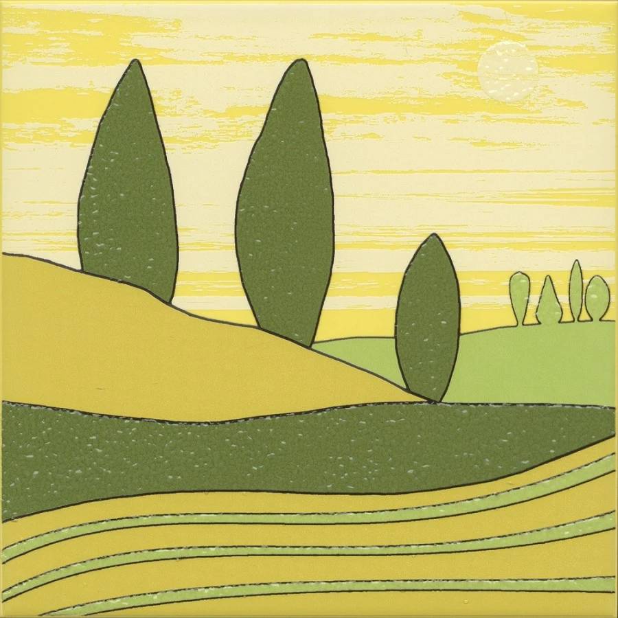 Декор Kerama Marazzi Бардини 6 полуматовый зеленый VT/A558/5109 20x20 см