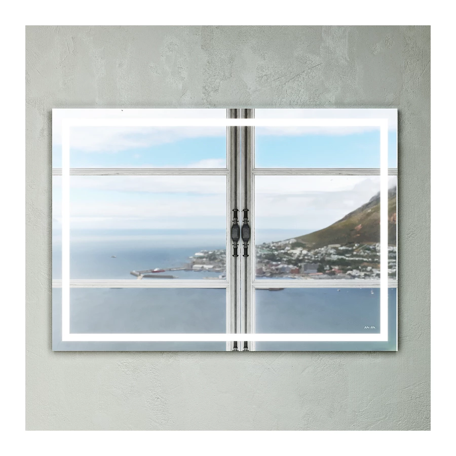 Зеркало с LED подсветкой по периметру Am Pm Gem M91AMOX1001WG 100 см