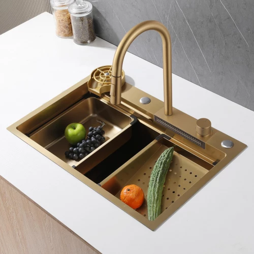 Кухонная мойка Abber Wasser Kreis золото матовое AF2194G